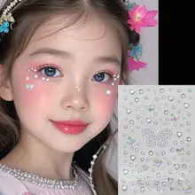 💋love💋Miếng dán trang điểm hạt tự dính kim cương cho bé người lớn make up biểu diễn đi múa hạt dán mặt