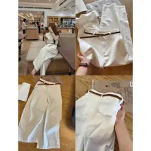 Quần kaki ống rộng nữ, quần ống suông chất kaki mềm cạp cao hack dáng 888 XƯỞNG MAY THỜI TRANG NỮ 94