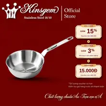 Chảo Quánh KINSGEM By CHOCKMEN Inox 18/10 Cao Cấp Size 12Cm Chảo Rán Chiên Trứng Nấu Nước Sốt Nấu Đồ Ăn Dặm